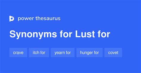 synonyms for lust